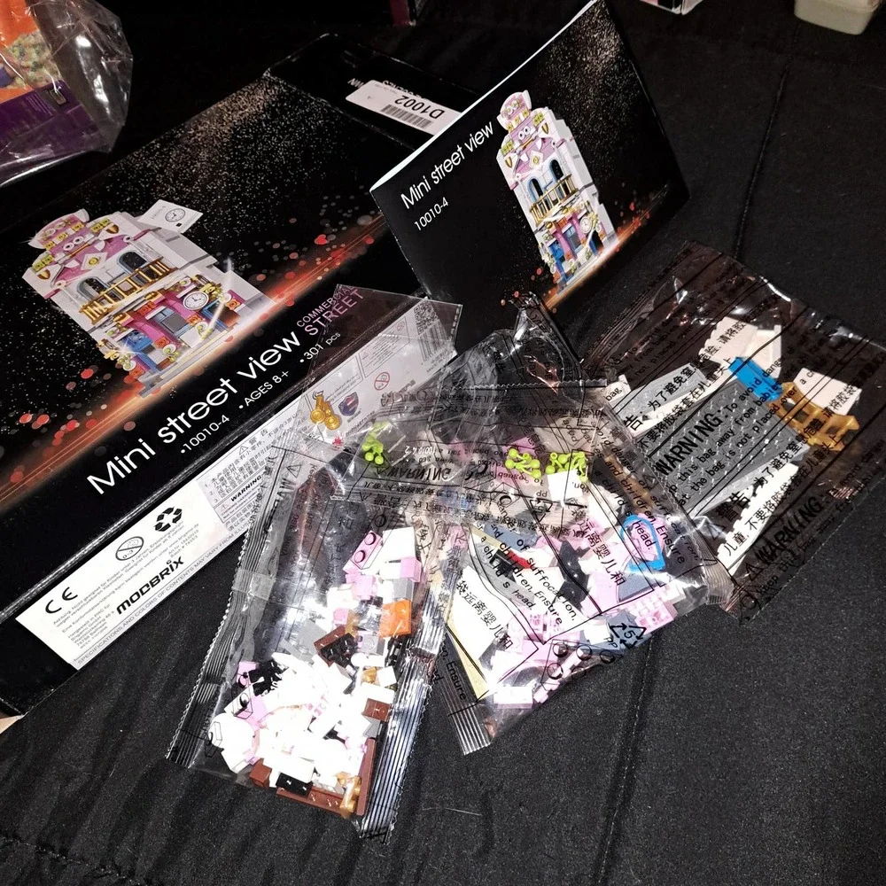 Lego style European street View Building Block set Teens to Adults